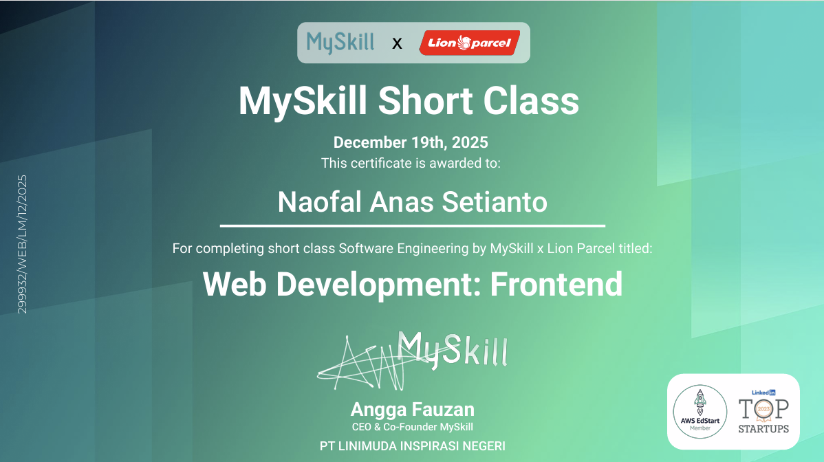 MySkill Sertifikat Frontend